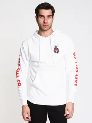 LAST CALL ROSES PULLOVER HOODIE - WHITE CLEARANCE