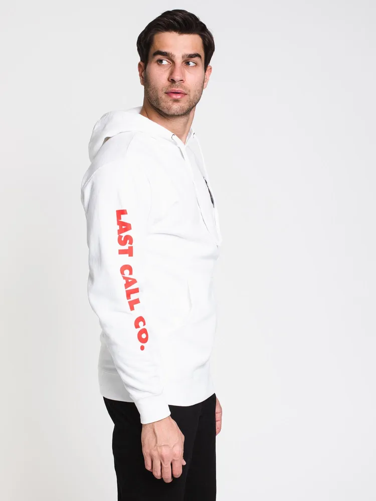 LAST CALL ROSES PULLOVER HOODIE - WHITE CLEARANCE