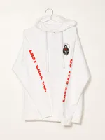 LAST CALL ROSES PULLOVER HOODIE - WHITE CLEARANCE