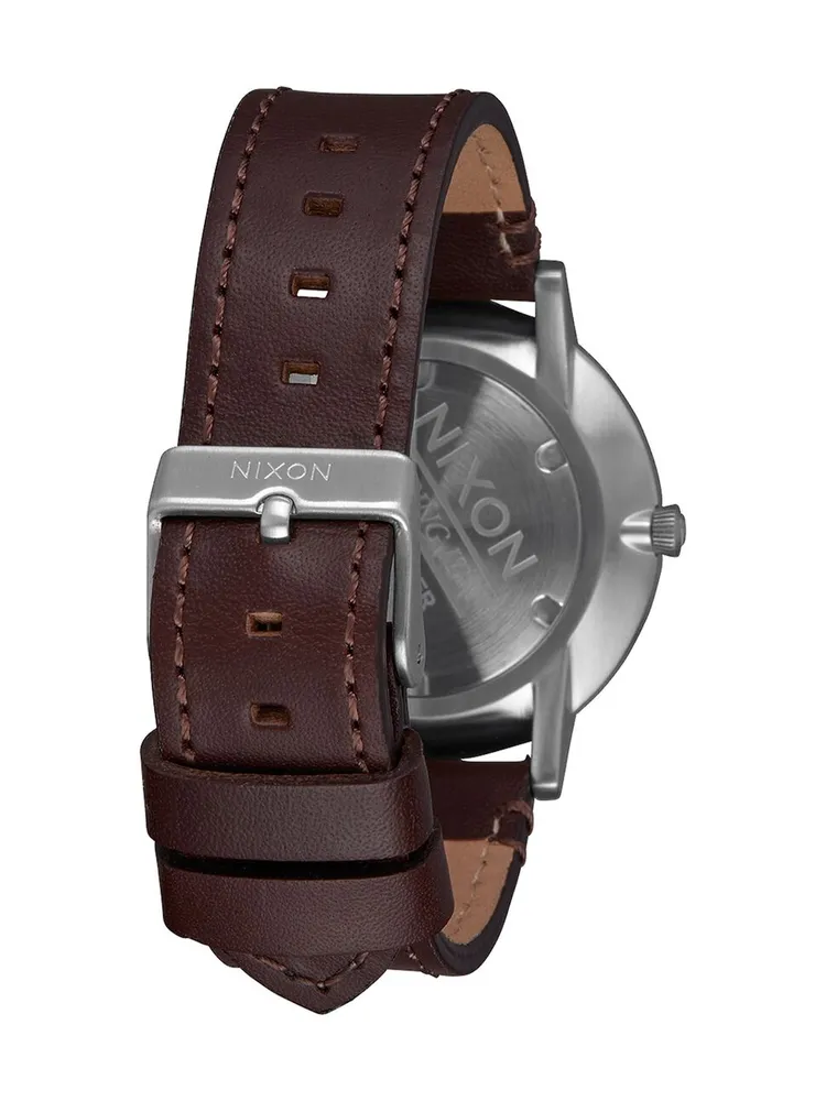 NIXON PORTER LEATHER - NAVY/BROWN WATCH - CLEARANCE