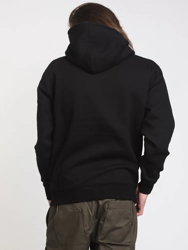 MENS BOX EXCLAMATION PULLOVER HOODIE - BLACK CLEARANCE