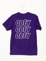 OBEY STACKED SHORT SLEEVE TEE - CLEARANCE