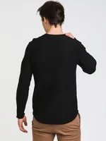 ONLY JONAS LONG SLEEVE CURVED CREW