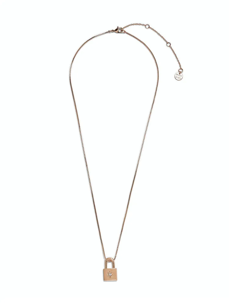 PURA VIDA LOCK PENDANT NECKLACE - CLEARANCE