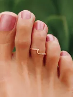 PURA VIDA WAVE TOE RING - CLEARANCE