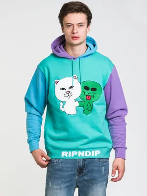 RIP N DIP BUDDY SYSTEM COLOUR BLOCK PULLOVER HOODIE - CLEARANCE