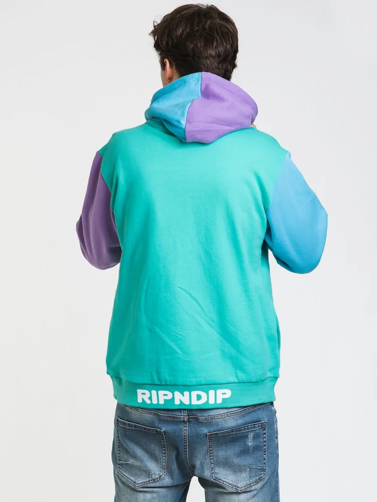 RIP N DIP BUDDY SYSTEM COLOUR BLOCK PULLOVER HOODIE - CLEARANCE