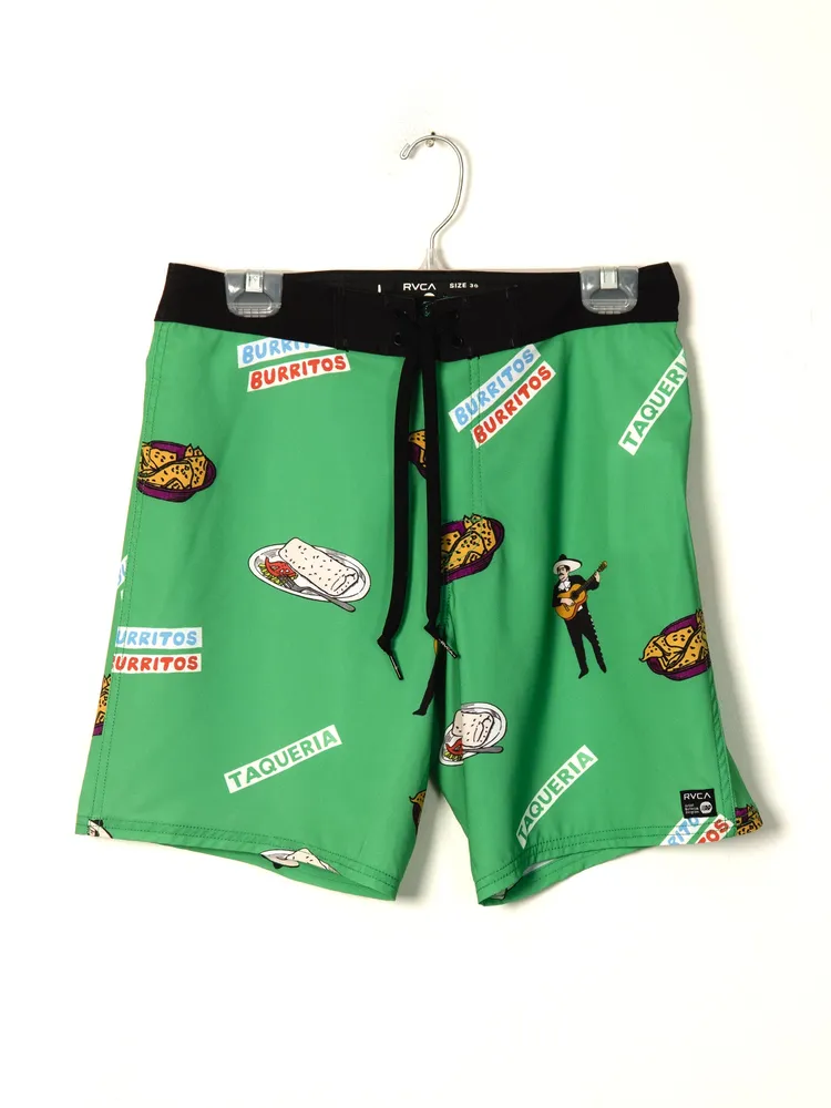 MENS HOT FUDGE 18' TRUNK - GREEN CLEARANCE