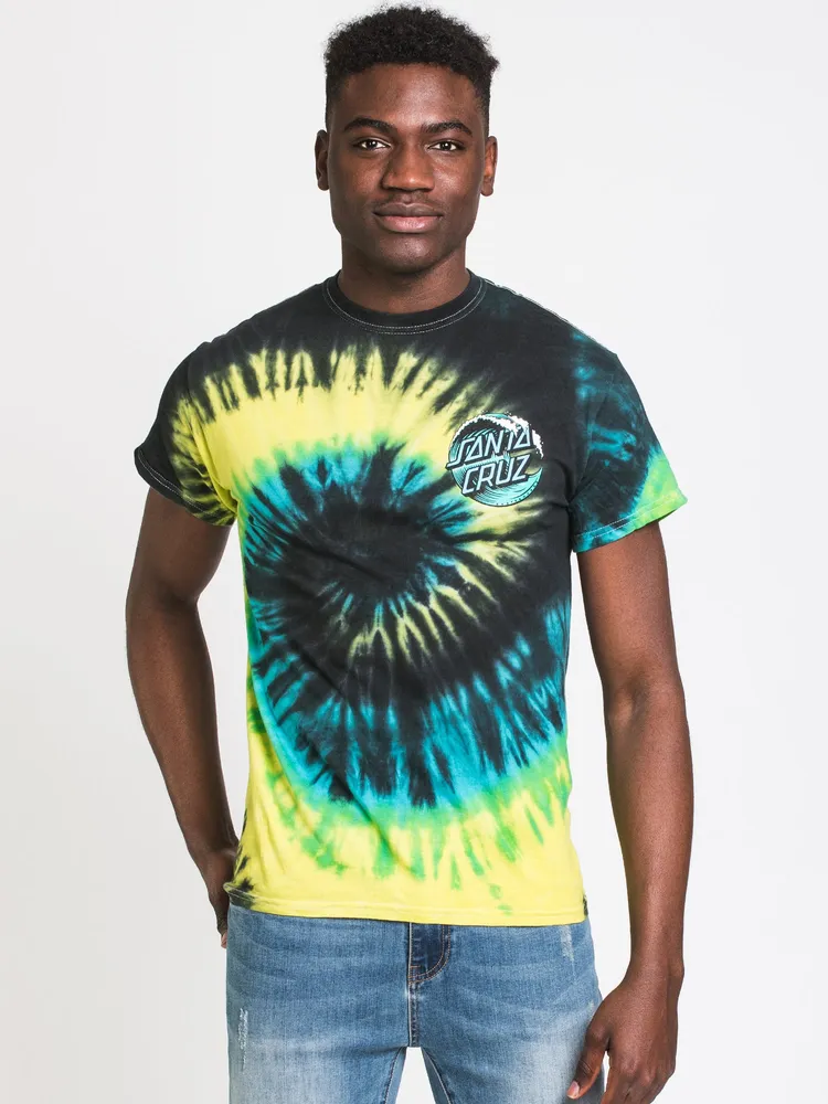 Santa Cruz Wave Dot Blue Tie Dye T-Shirt