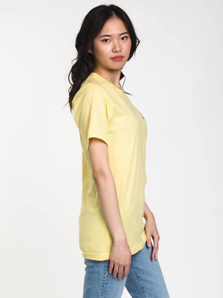 WOMENS NOT A DOT SHORT SLEEVE TEE - YELLOW CLEARANCE