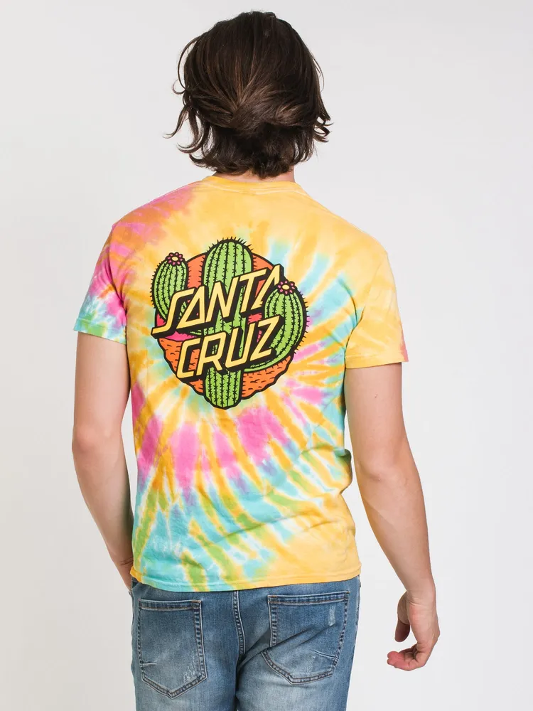 SANTA CRUZ CACTUS DOT TIE DYE T-SHIRT - CLEARANCE