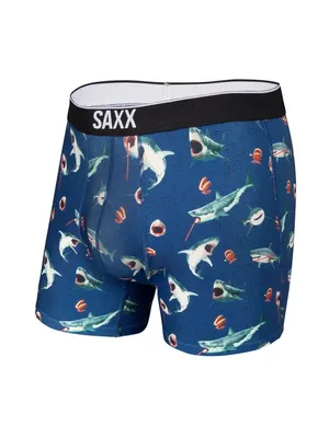 SAXX VOLT BOXER BRIEF - CHOMPERS BLUE CLEARANCE