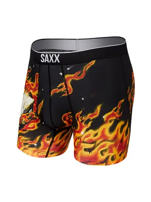 SAXX VOLT BOXER BRIEF - FLAME SKULL CLEARANCE