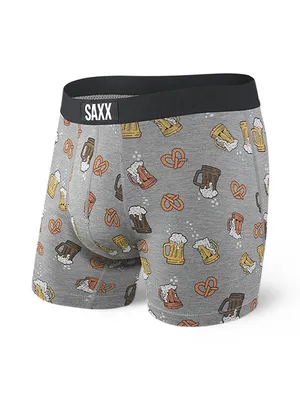 SAXX VIBE BOXER BRIEF - GREY BEER CHEERS CLEARANCE