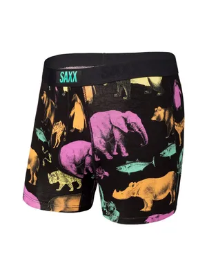 SAXX VIBE BOXER BRIEF - BLACK ENDANGERED CLEARANCE