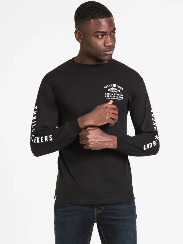 Salty Crew Bruce Long Sleeve T-Shirt Small Black 