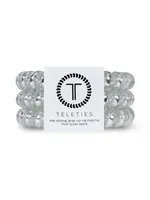 TELETIES HAIR TIE LARGE - SILVER - CLEARANCE