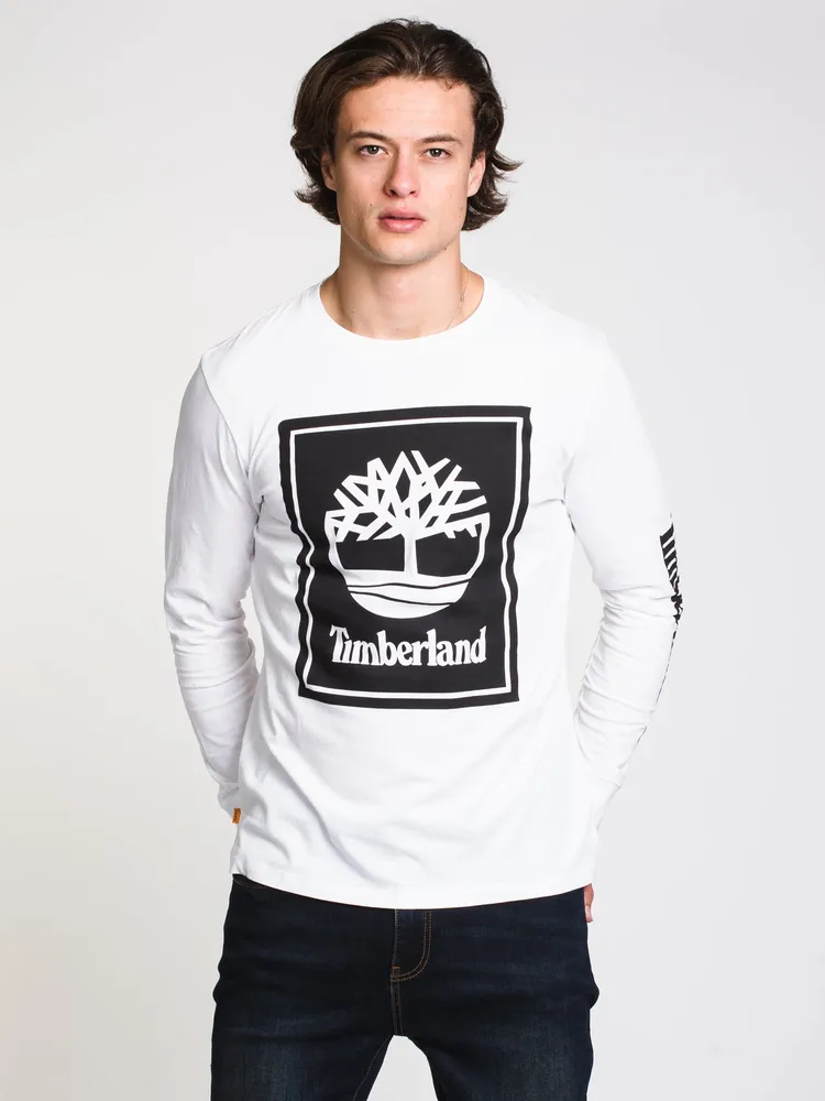 TIMBERLAND STACK LOGO LONG SLEEVE T-SHIRT - CLEARANCE