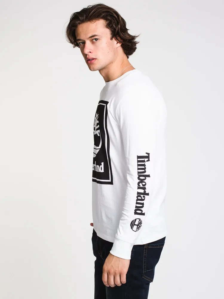 TIMBERLAND STACK LOGO LONG SLEEVE T-SHIRT - CLEARANCE