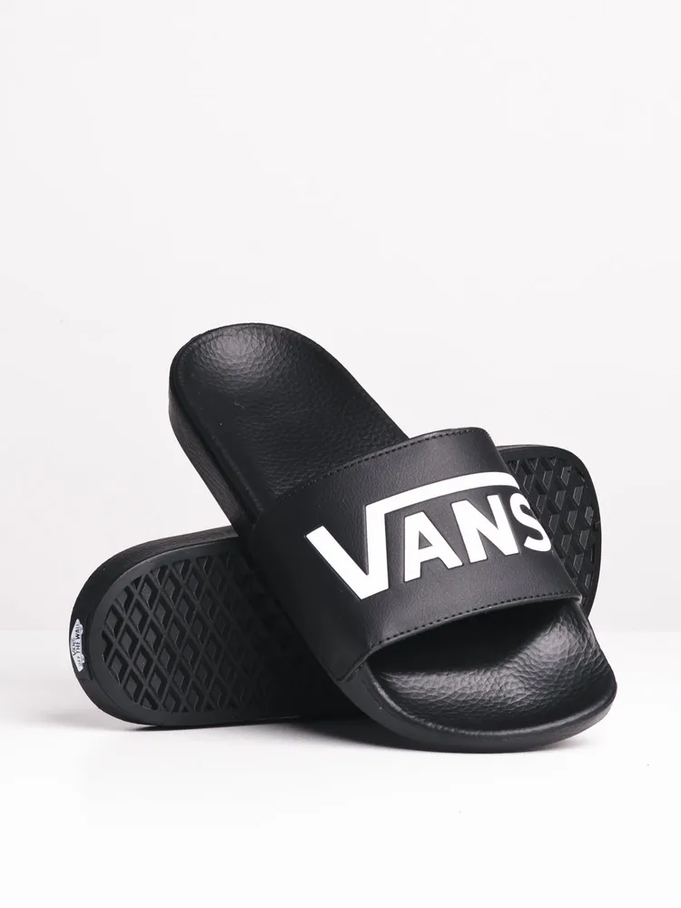 WOMENS SLIDE ON VANS BLACK SANDALS - CLEARANCE