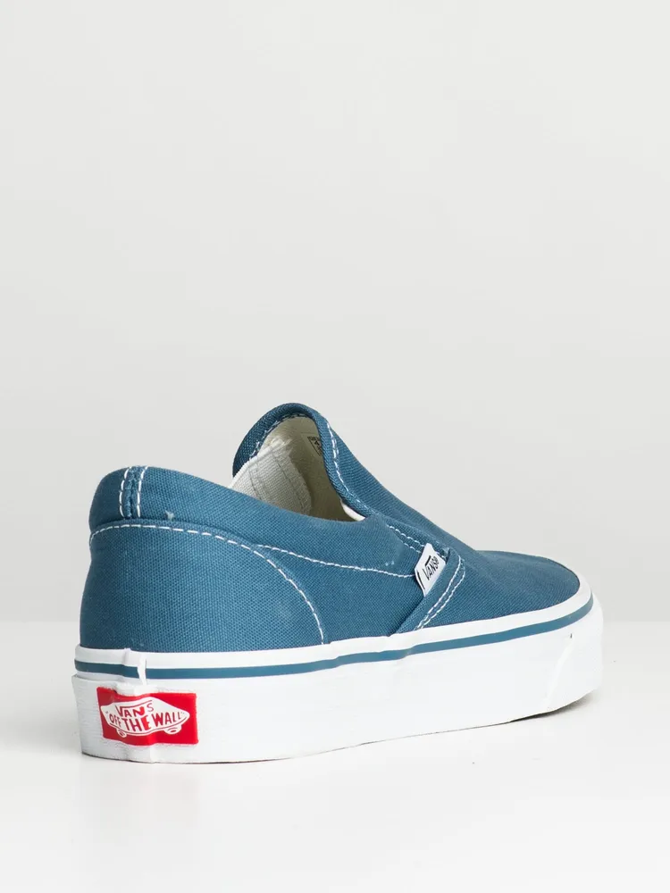 WOMENS VANS CLASSIC SLIP-ON NAVY CANVAS SHOES - CLEARANCE