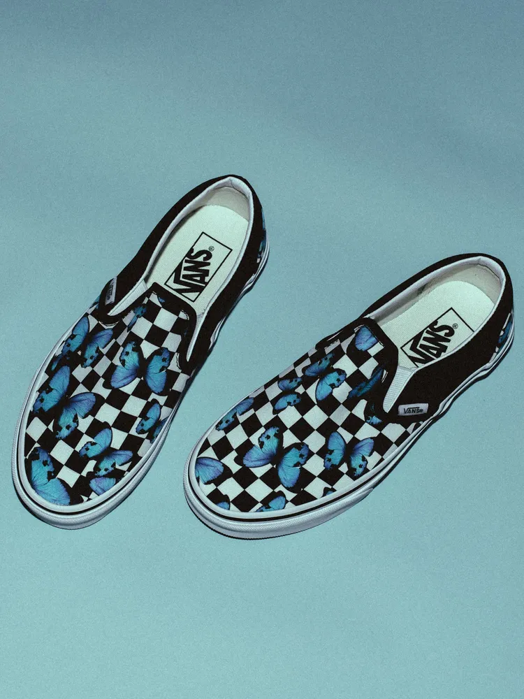 WOMENS VANS CL SLIP ON - BUTTERFLY CHECK CLEARANCE