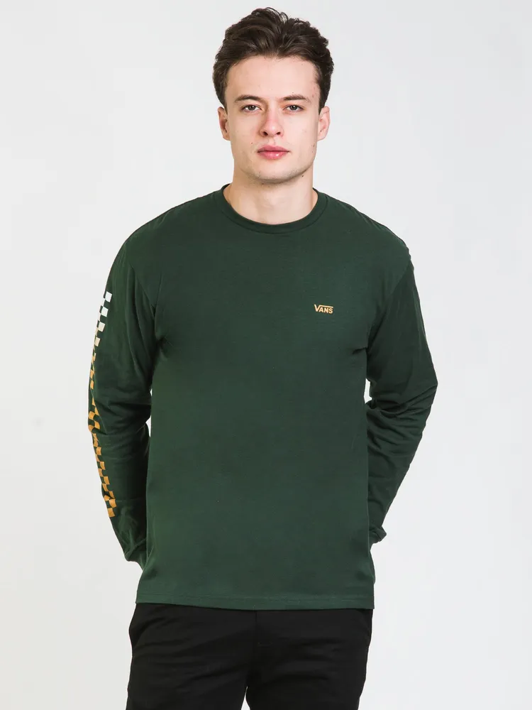 VANS LEFT CHEST CHECKER LONG SLEEVE TEE - CLEARANCE