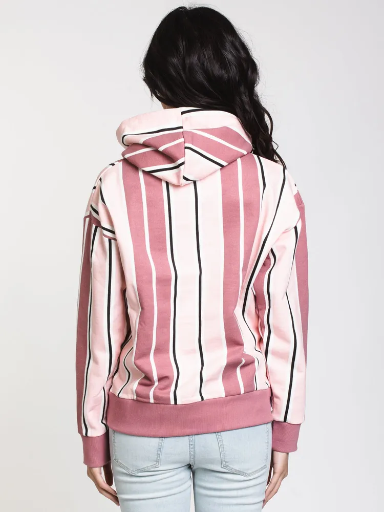 WOMENS PIN BLADE SPLIT HOODIE - ASH ROSE CLEARANCE