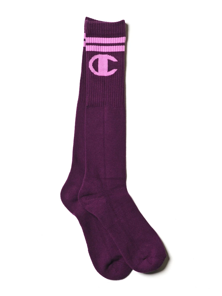 LOGO 'C' KNEE SOCK - PURPLE - CLEARANCE