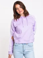 WOMENS CROPPED PULLOVER HOODIE - PURPLE CLEARANCE