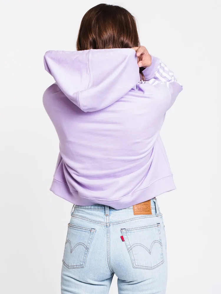 WOMENS CROPPED PULLOVER HOODIE - PURPLE CLEARANCE