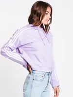 WOMENS CROPPED PULLOVER HOODIE - PURPLE CLEARANCE