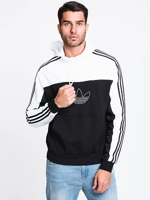 MENS MIXED PULLOVER HOODIE- BLACK/WHITE - CLEARANCE