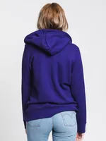 WOMENS TREFOIL PULLOVER HDY - PURPLE CLEARANCE