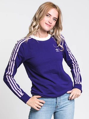 WOMENS 3 STR LONG SLEEVE TEE - PURPLE CLEARANCE