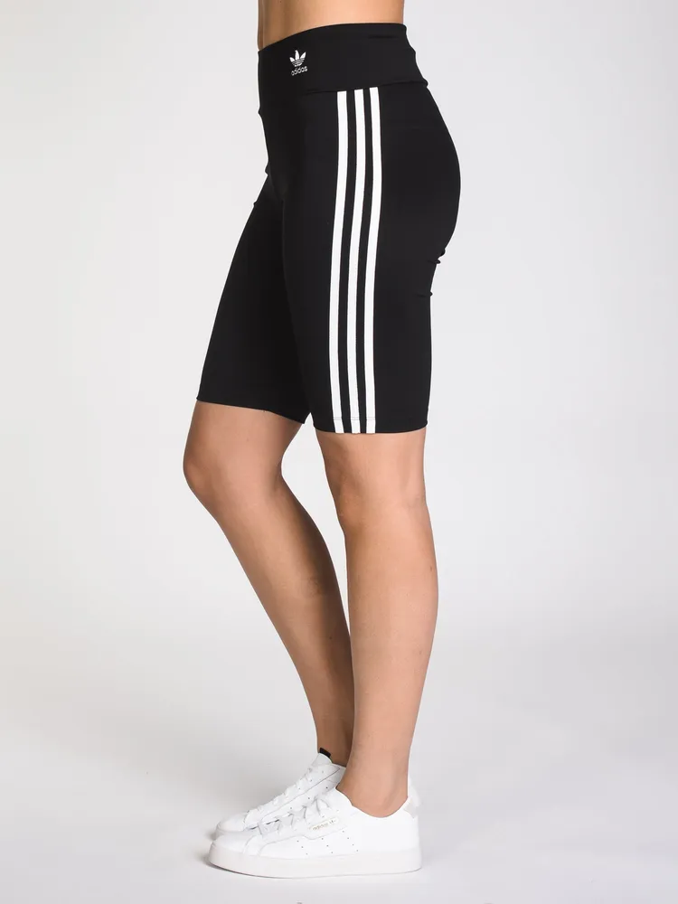 WOMENS 3STRIPE BIKER SHORT - BLK/WHT CLEARANCE