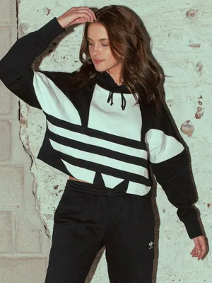 ADIDAS CROP PULLOVER LARGE LOGO - CLEARANCE