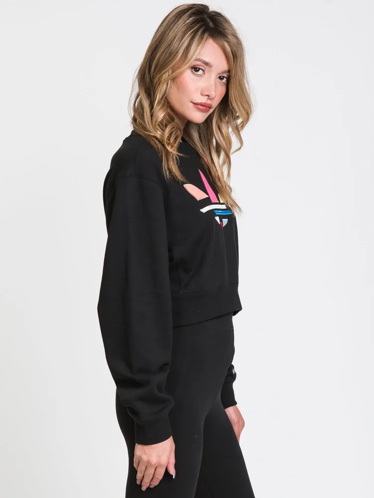 ADIDAS F/T CROPPED EMBROIDERED LOGO SWEATSHIRT - CLEARANCE