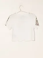 ADIDAS CROPPED SHORT SLEEVE TEE - CLEARANCE