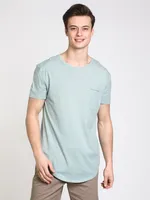 MENS LONGLINE T - MINT CLEARANCE