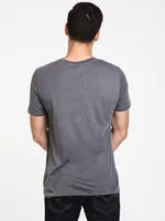 MENS VICTOR VNECK T - DARK GREY MIX CLEARANCE