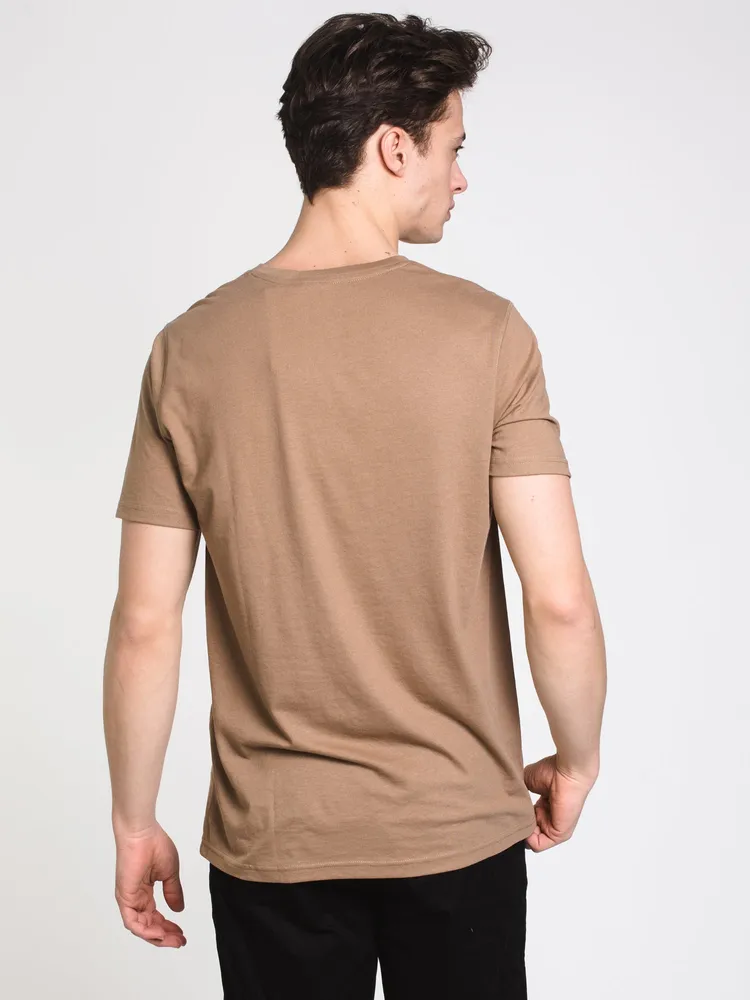 MENS VICTOR VNECK T - BEIGE CLEARANCE