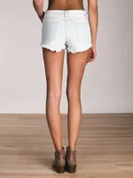 WOMENS BUTTONED UP SHORT - BLEACHED- CLEARANCE
