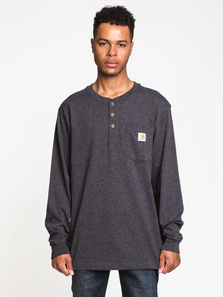 CARHARTT WORKWEAR POCKET LONG SLEEVE HENLEY - CLEARANCE