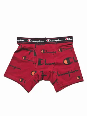 ALL OVER PRINT KNIT BOXER BRIEF - CHERRY CLEARANCE