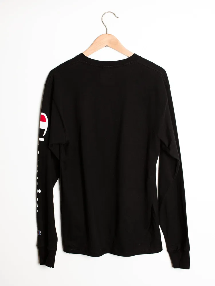 MENS CLASSIC SLV LONG SLEEVET-SHIRT- BLACK - CLEARANCE