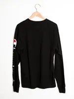 MENS CLASSIC SLV LONG SLEEVET-SHIRT- BLACK - CLEARANCE