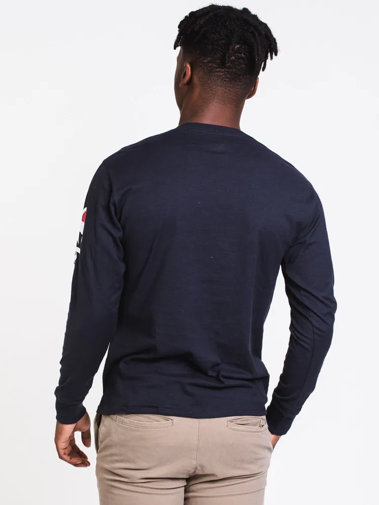 MENS CLASSIC SLV LONG SLEEVE T-SHIRT- NAVY - CLEARANCE