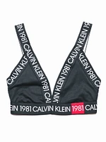 WOMENS 1981 BOLD TRI BRALETTE - BLACK CLEARANCE