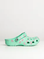 WOMENS CROCS CLASSIC VACAY VIBES FLAMINGO CLOGS - CLEARANCE